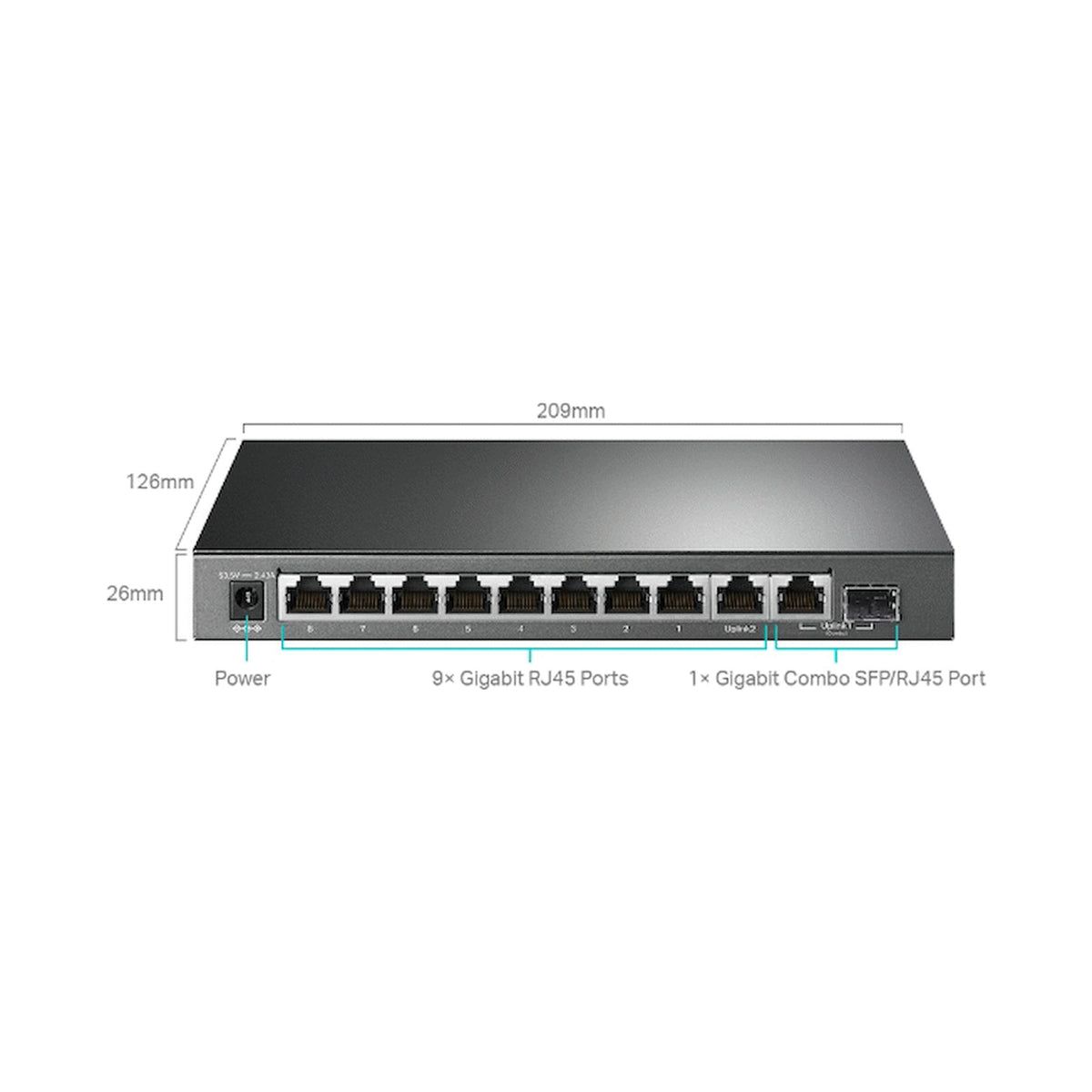 TP-Link TL-SG1210MPE 10-Port Gigabit Easy Smart Switch with 8-Port PoE+