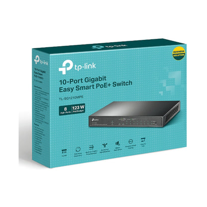 TP-Link TL-SG1210MPE 10-Port Gigabit Easy Smart Switch with 8-Port PoE+