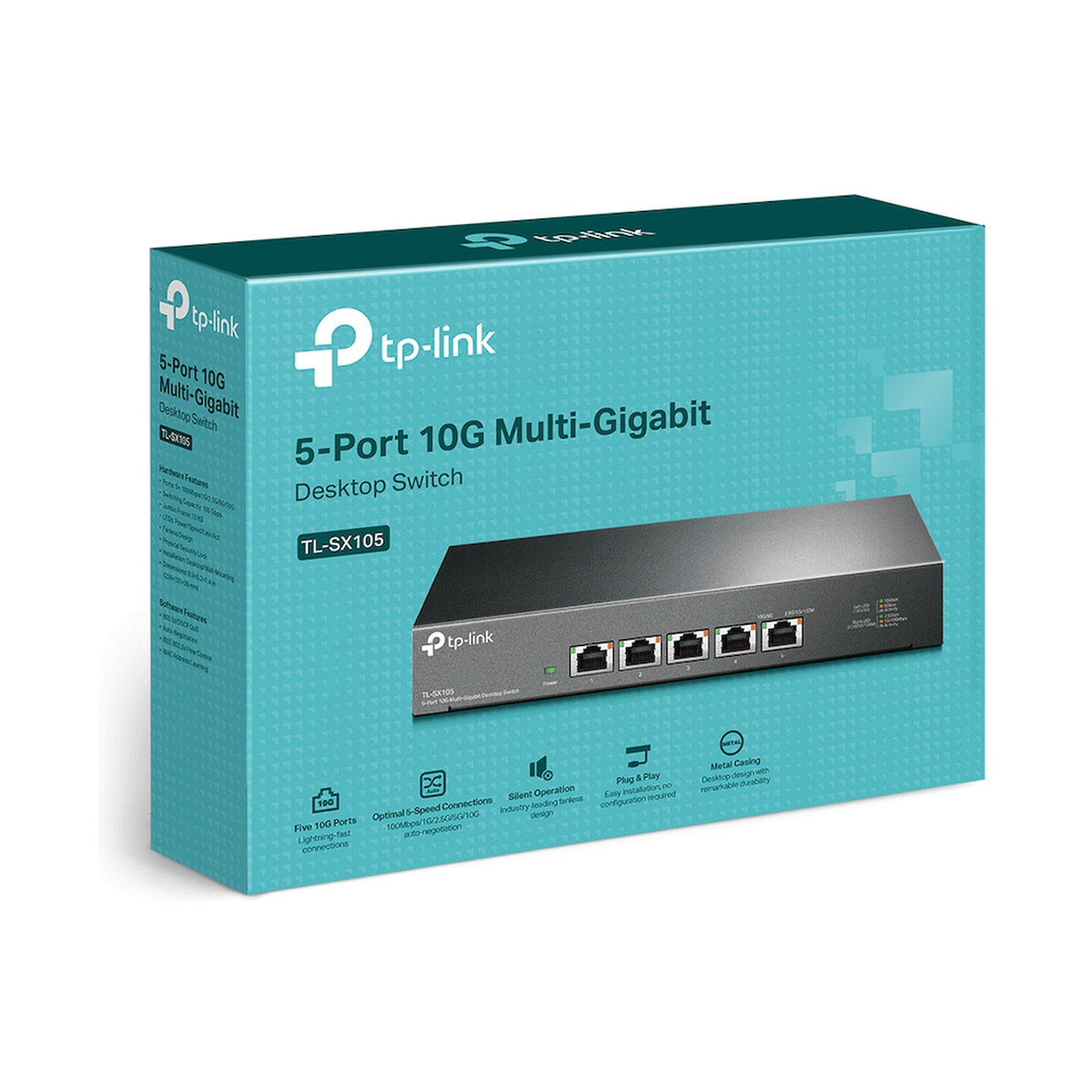 TP-Link TL-SX105 5-Port 10G Multi-Gigabit Desktop Switch