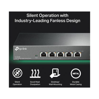 TP-Link TL-SX105 5-Port 10G Multi-Gigabit Desktop Switch