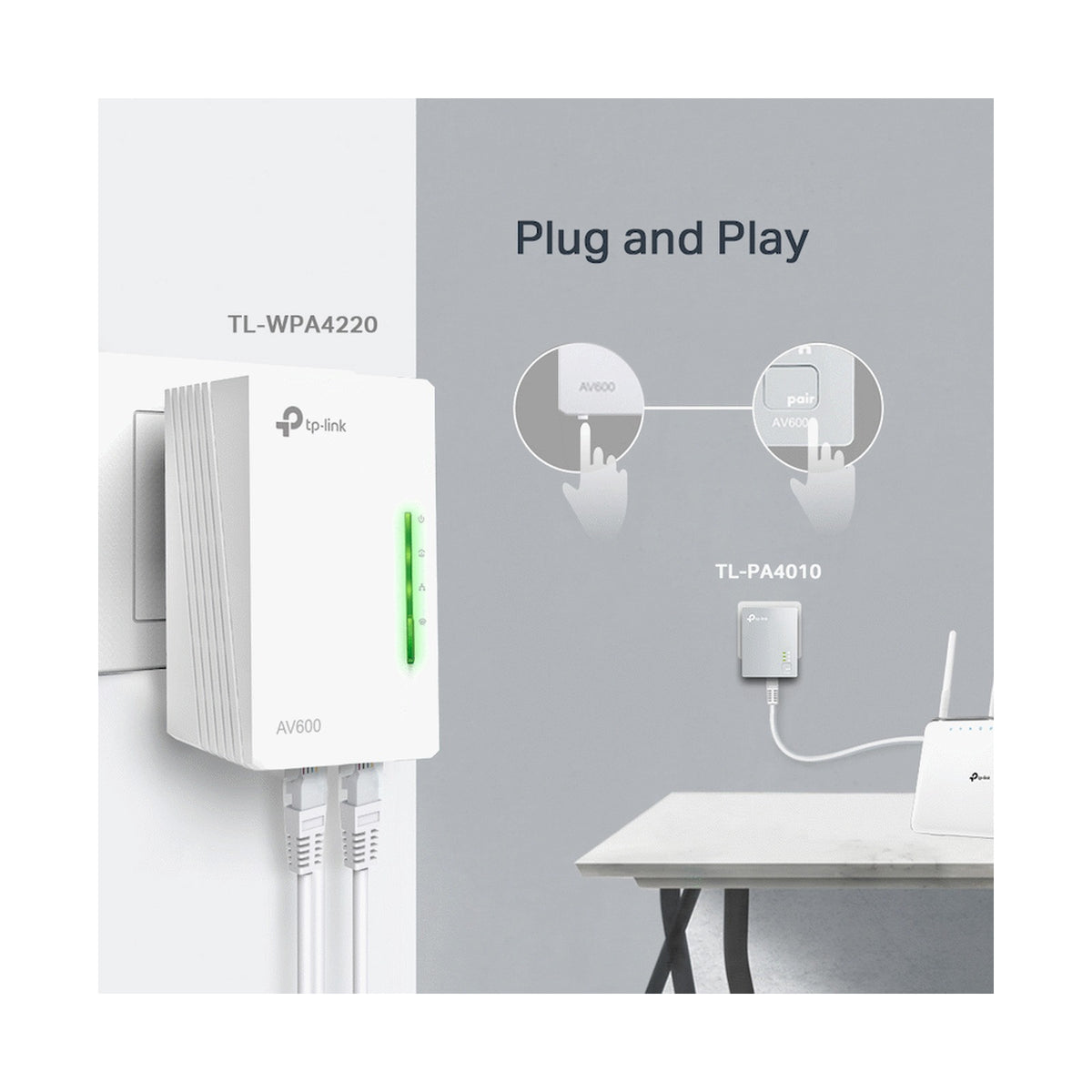 TP-Link TL-WPA4221 KIT AV600 Powerline Wi-Fi Kit