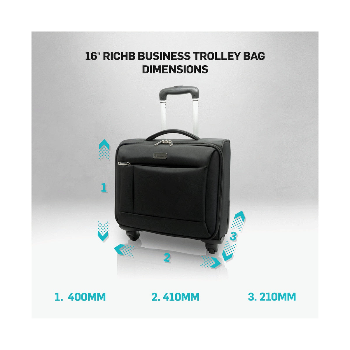 Travelwize RichB Business Trolley 16" - Black