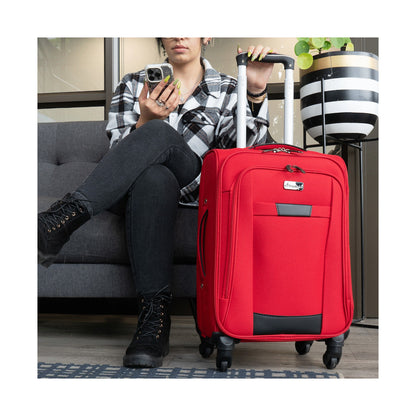 Travelwize Arctic 55cm 4-Wheel Spinner Trolley Case - Red