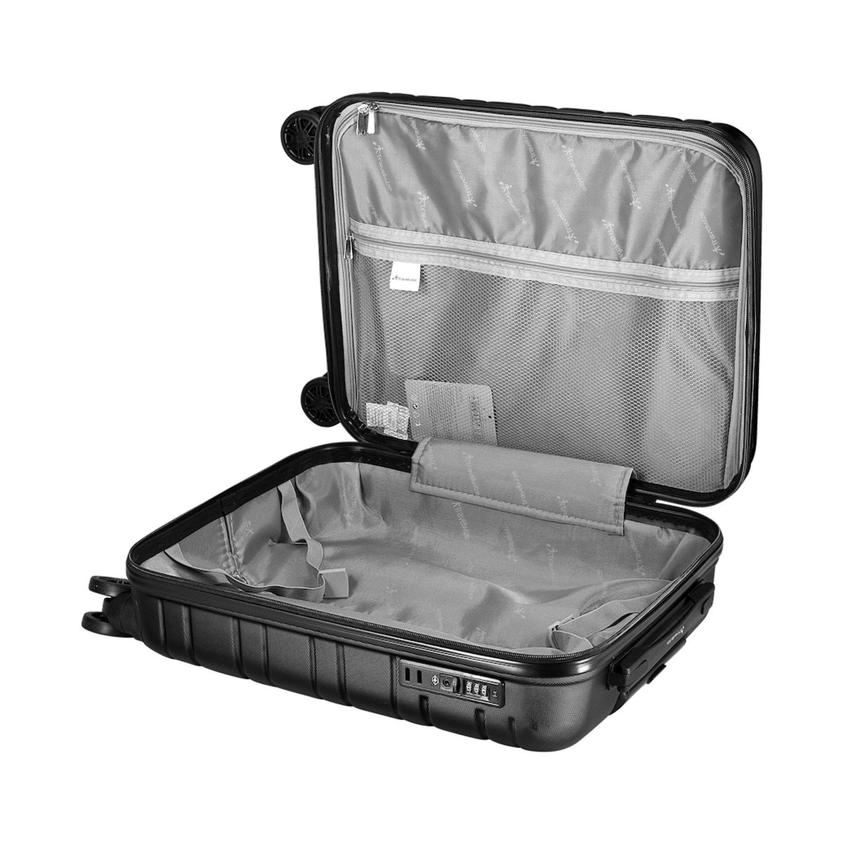 Travelwize Cabana ABS 4-Wheel Spinner 55cm Luggage - Black