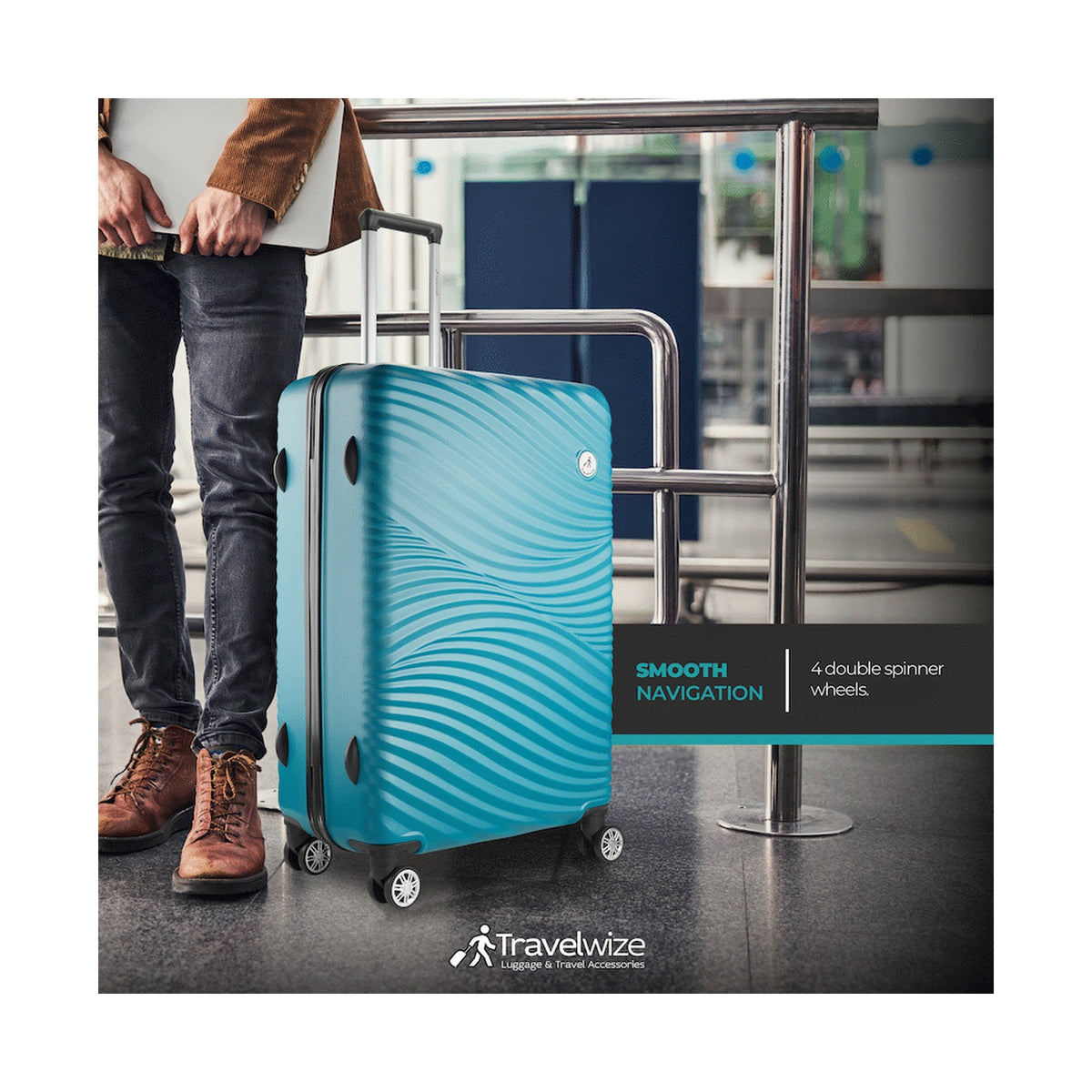 Travelwize Maui ABS 4-Wheel Spinner 65cm Luggage - Ocean