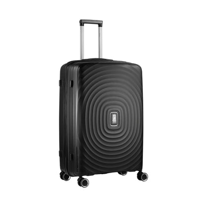 Travelwize Ripple PP 4-Wheel Spinner 3 Pc Luggage Set - Black