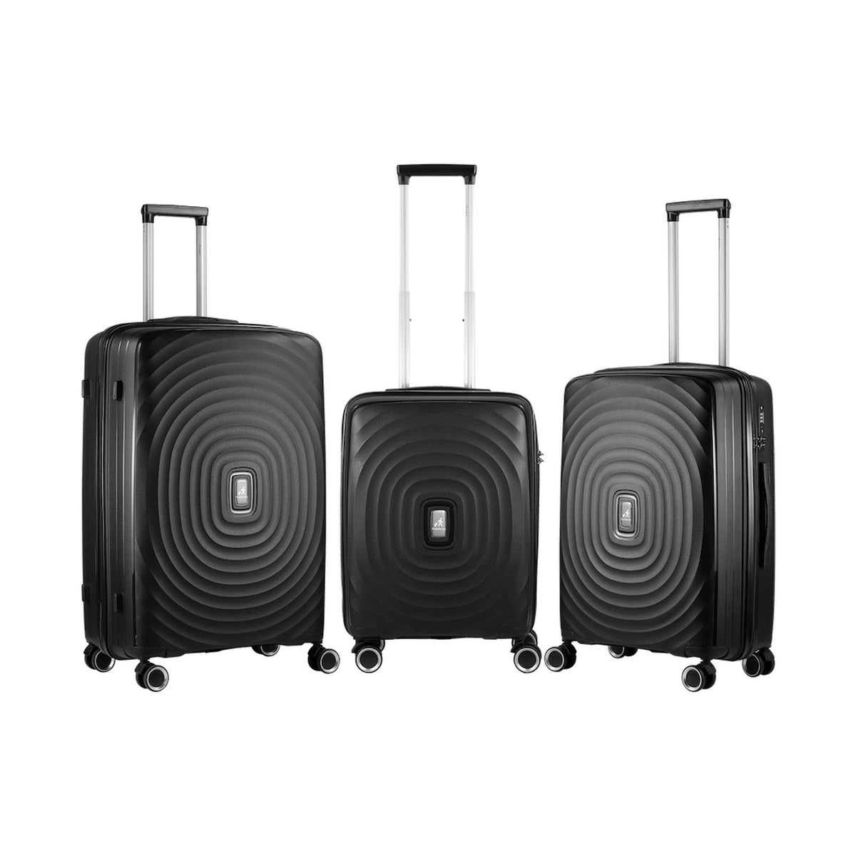 Travelwize Ripple PP 4-Wheel Spinner 65cm Luggage - Black