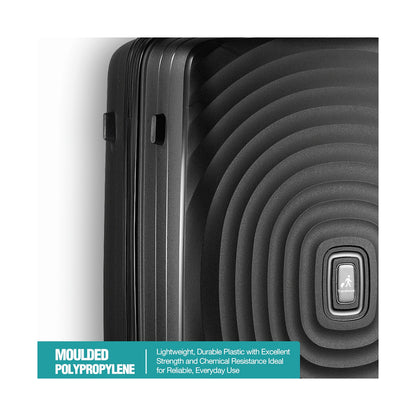 Travelwize Ripple PP 4-Wheel Spinner 75cm Luggage - Black