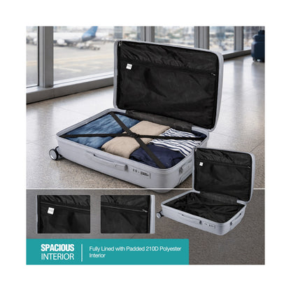 Travelwize Ripple PP 4-Wheel Spinner 75cm Luggage - Platinum