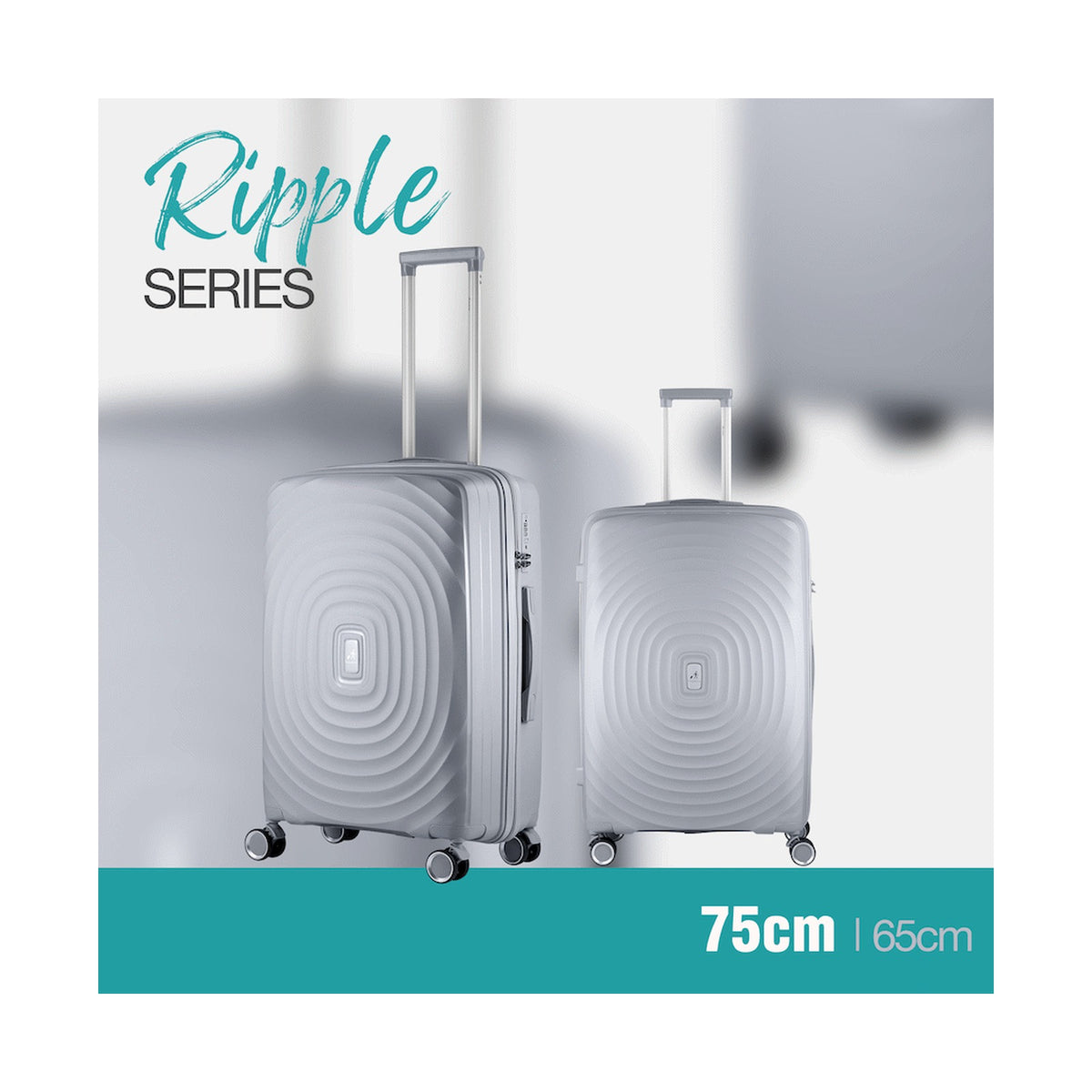 Travelwize Ripple PP 4-Wheel Spinner 75cm Luggage - Platinum