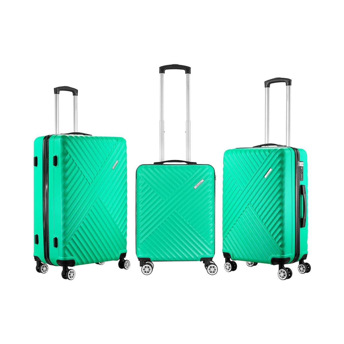Travelwize Astra ABS 4-Wheels Spinner 3Pc Luggage Set Jade