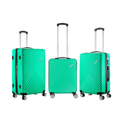 Travelwize Astra ABS 4-Wheels Spinner 3Pc Luggage Set Jade