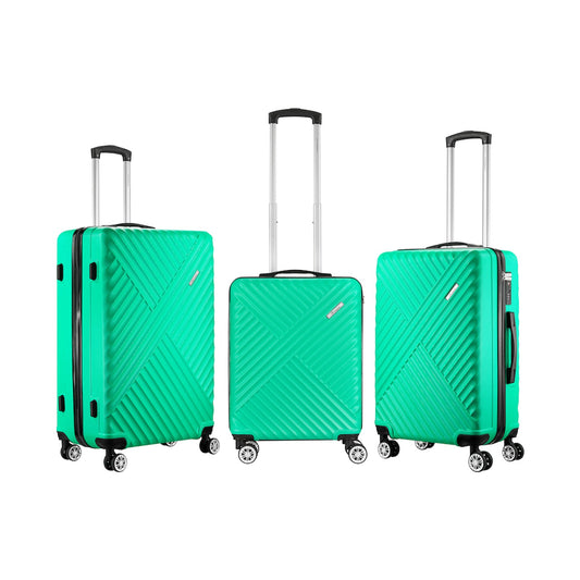 Travelwize Astra ABS 4-Wheels Spinner 3Pc Luggage Set Jade