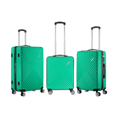 Travelwize Astra ABS 4-Wheels Spinner 3Pc Luggage Set Jade