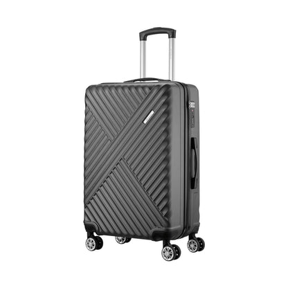 Travelwize Astra ABS 77cm 4-Wheel Spinner Luggage - Black