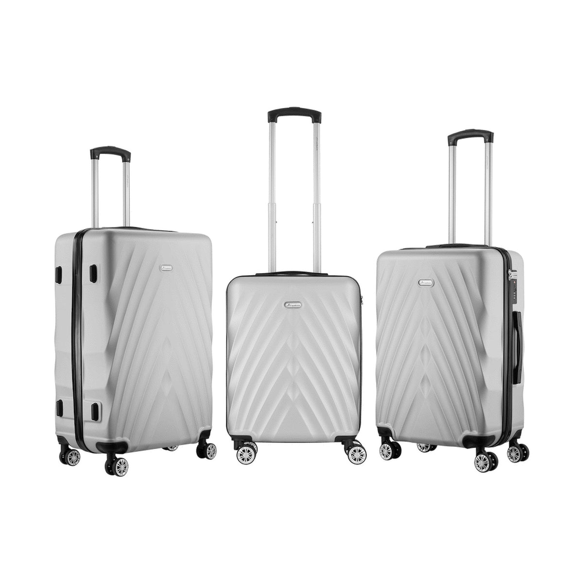 Travelwize Terra ABS 4-Wheels Spinner 3Pc Luggage Set Silver