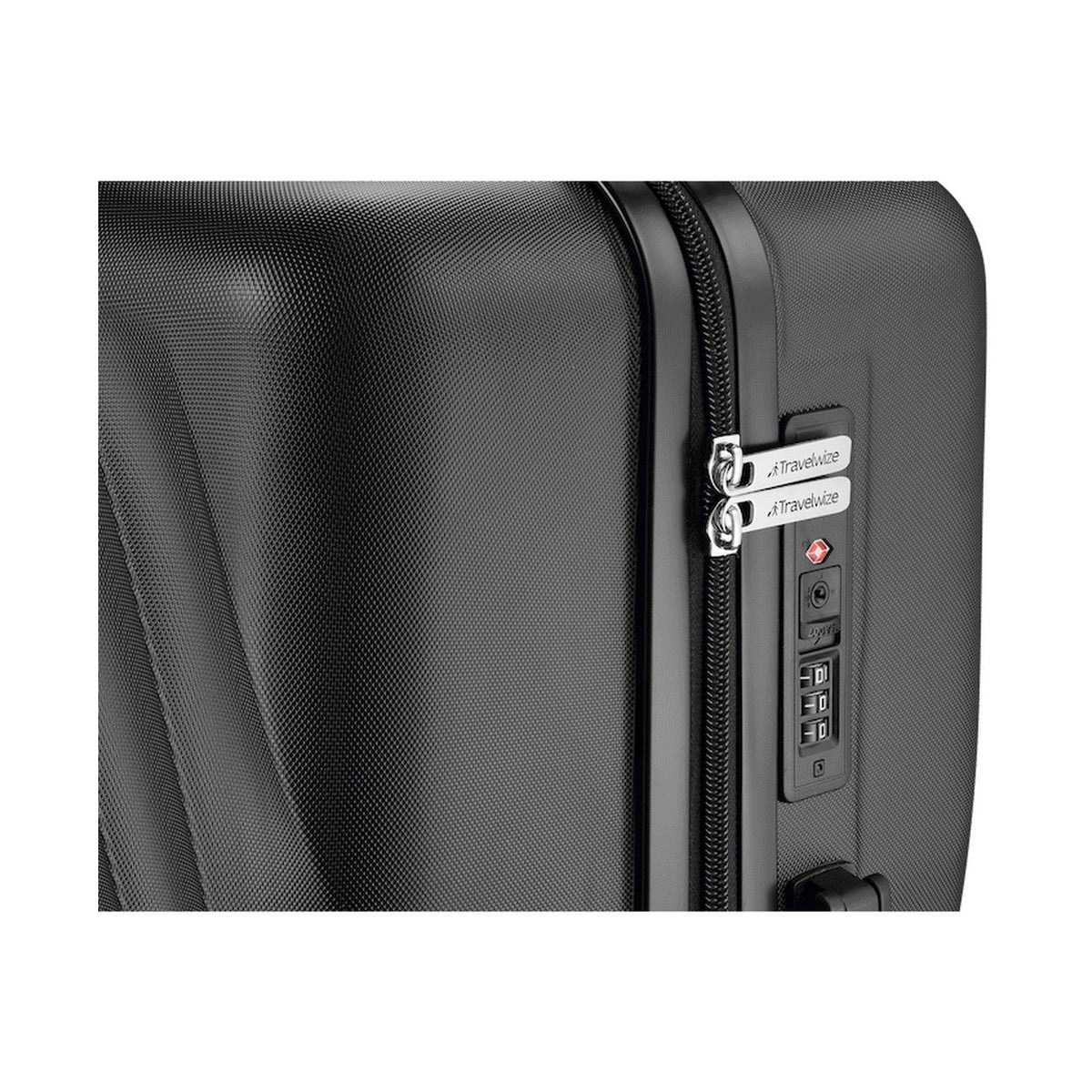 Travelwize Terra ABS 55cm 4-Wheel Spinner Luggage - Black