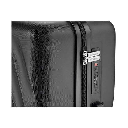 Travelwize Terra ABS 55cm 4-Wheel Spinner Luggage - Black