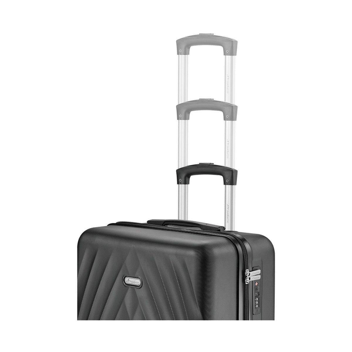 Travelwize Terra ABS 55cm 4-Wheel Spinner Luggage - Black