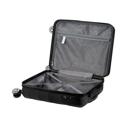 Travelwize Terra ABS 55cm 4-Wheel Spinner Luggage - Black