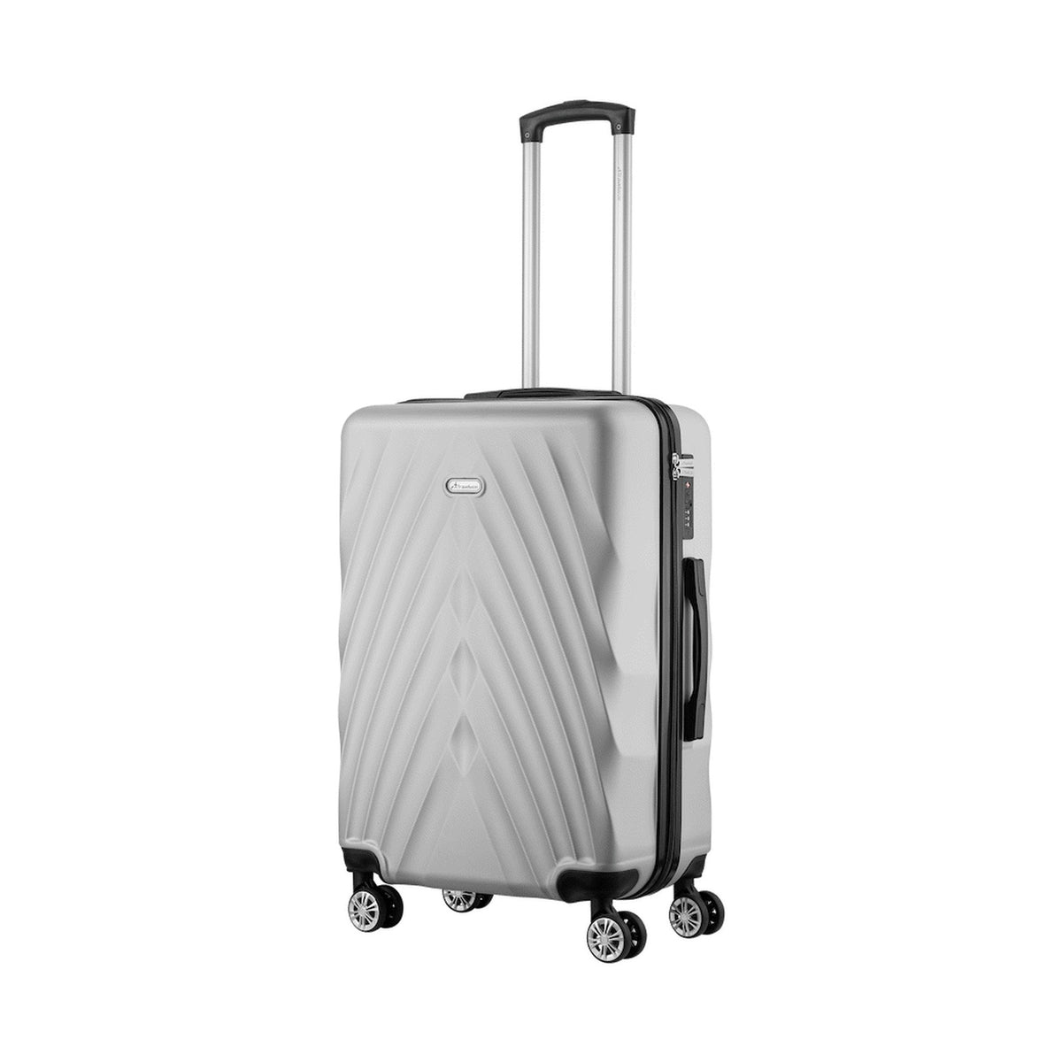 Travelwize Terra ABS 67cm 4-Wheel Spinner Luggage - Silver