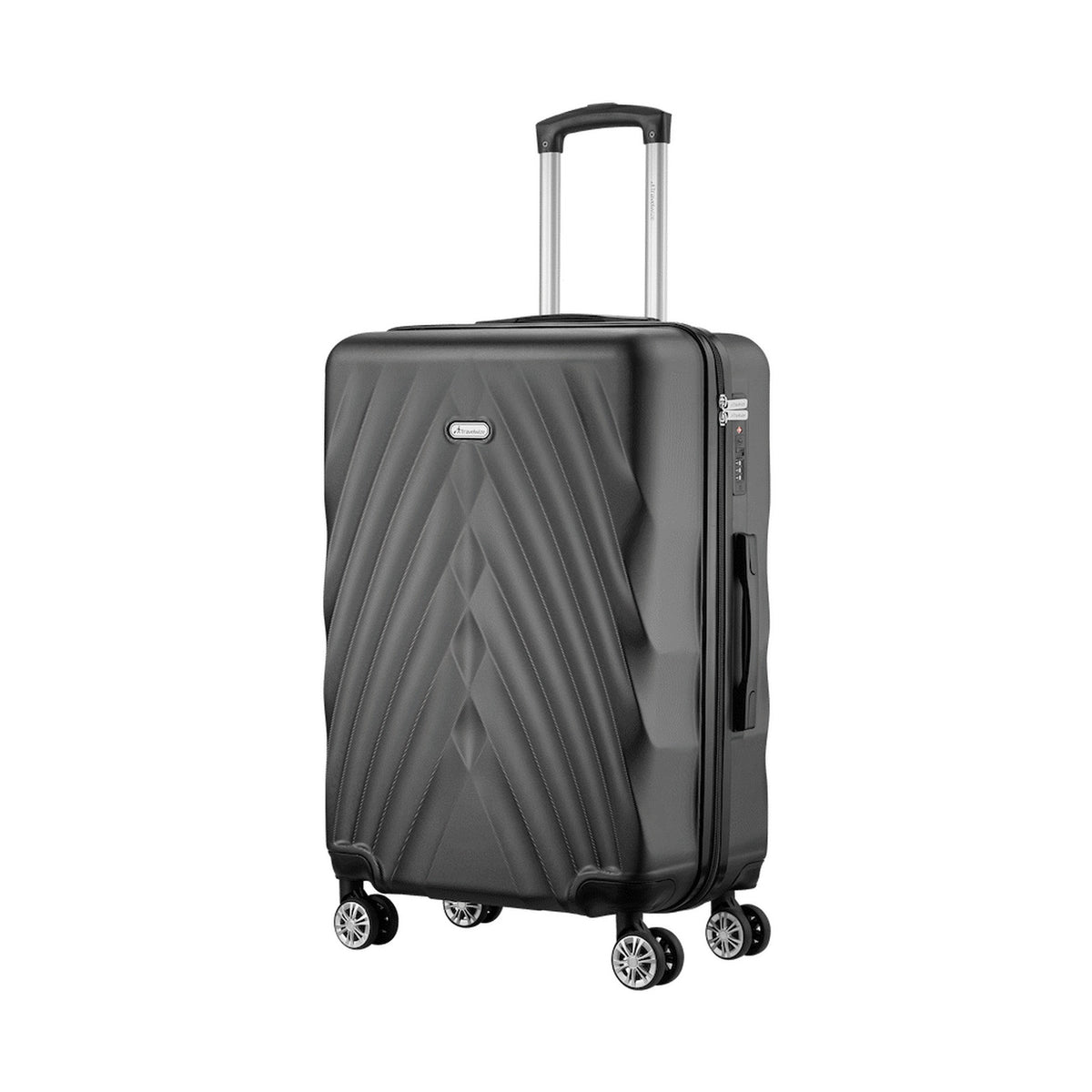 Travelwize Terra ABS 77cm 4-Wheel Spinner Luggage - Black