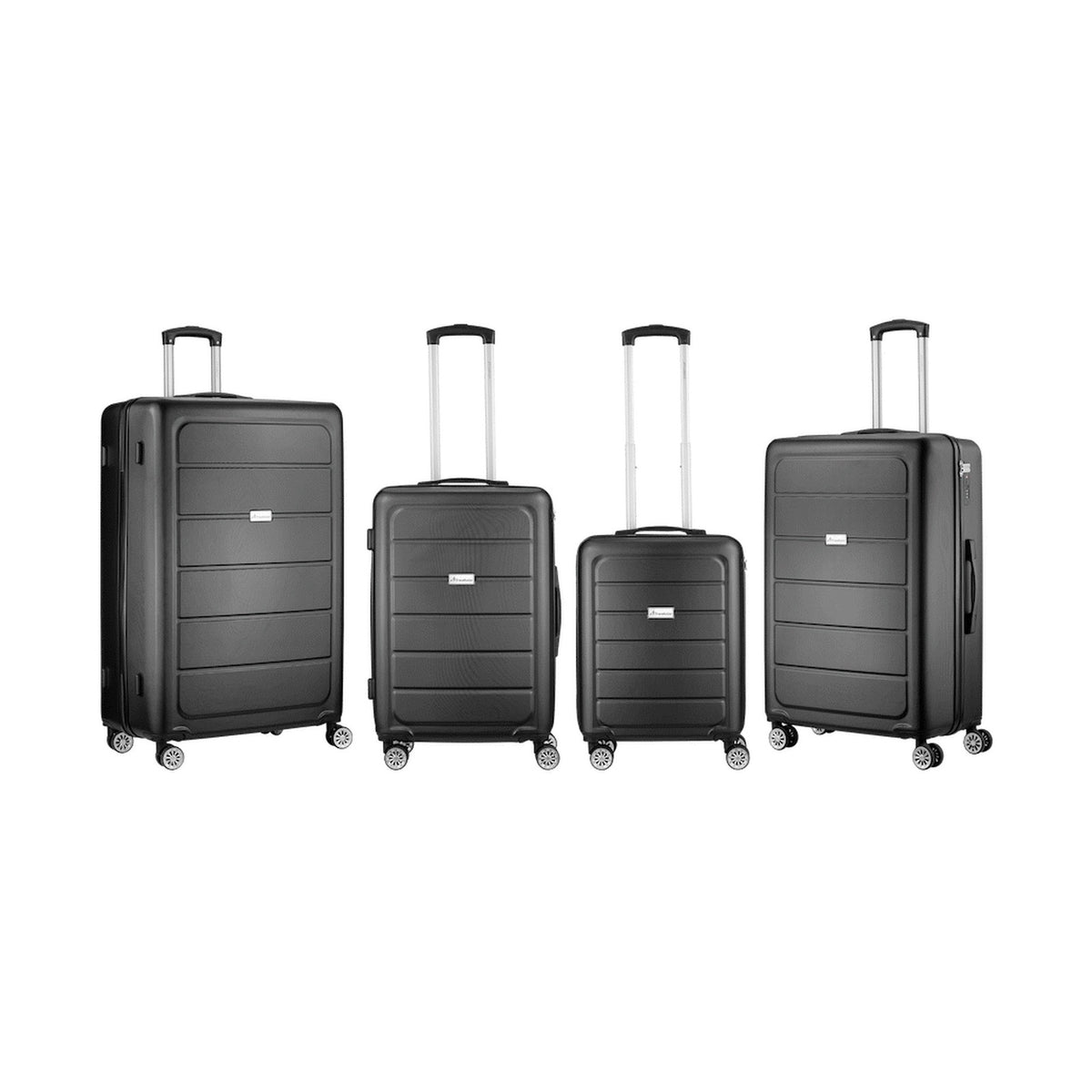 Travelwize Maple ABS 4-Wheels Spinner 4Pc Luggage Set Black