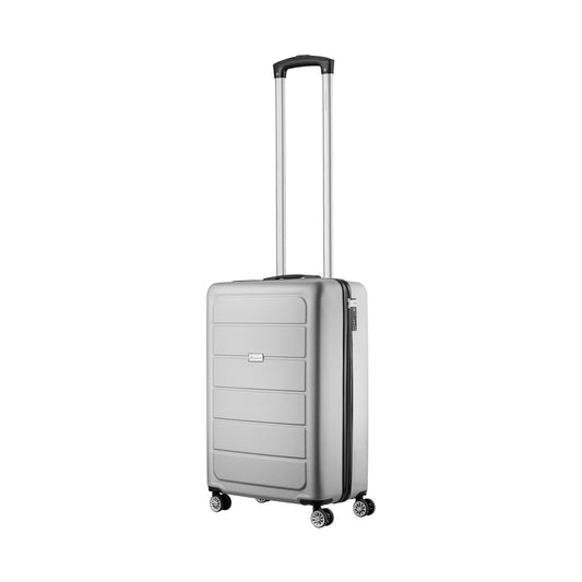Travelwize Maple ABS 55cm 4-Wheels Spinner Luggage - Silver