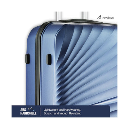 Travelwize Quartz PP 4-Wheels Spinner 3Pc Luggage Set Navy
