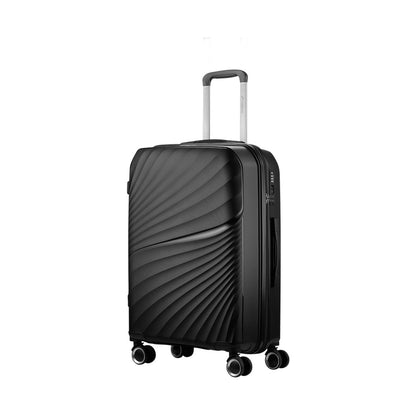 Travelwize Quartz PP 76cm 4-Wheel Spinner Luggage - Black