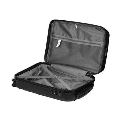 Travelwize Quartz PP 76cm 4-Wheel Spinner Luggage - Black