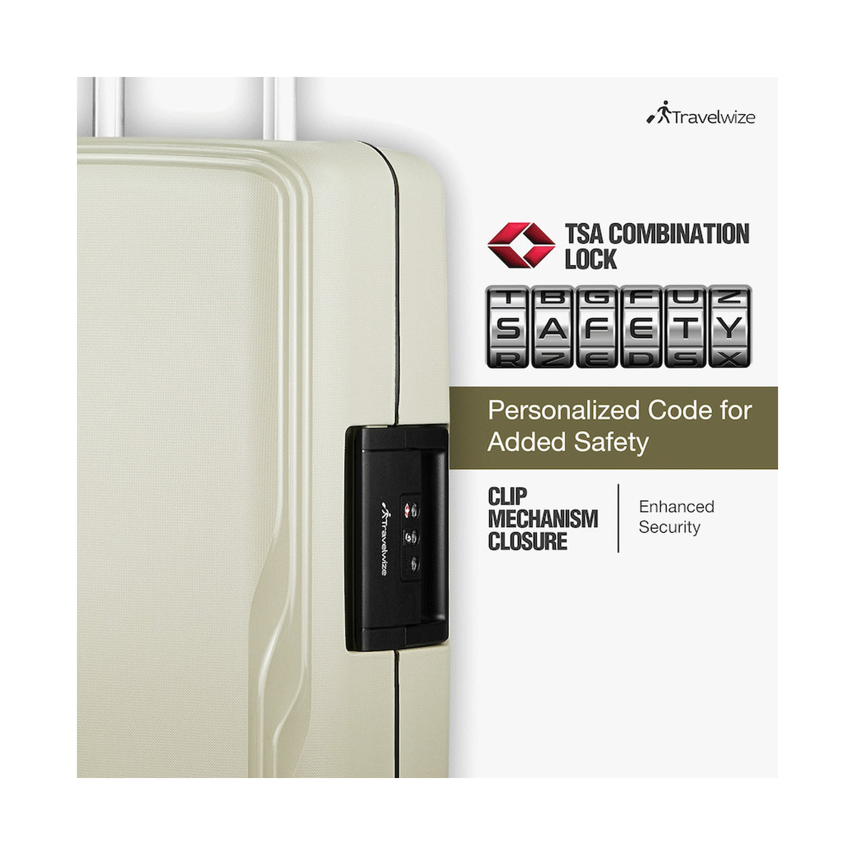 Travelwize Clipper PP 55cm 4-Wheel Spinner Luggage Beige