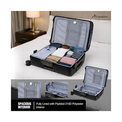 Travelwize Clipper PP 55cm 4-Wheel Spinner Luggage Black