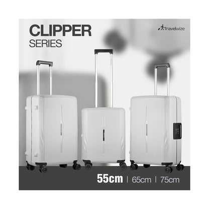 Travelwize Clipper PP 55cm 4-Wheel Spinner Luggage Nardo Grey