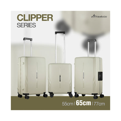 Travelwize Clipper PP 65cm 4-Wheel Spinner Luggage Beige