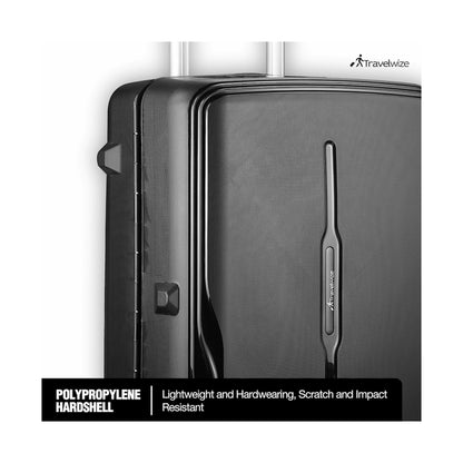Travelwize Clipper PP 65cm 4-Wheel Spinner Luggage Black