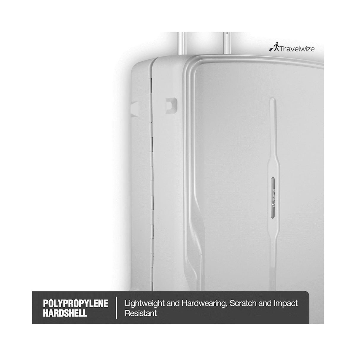 Travelwize Clipper PP 3Pc 4-Wheel Spinner Luggage Set Nardo Grey