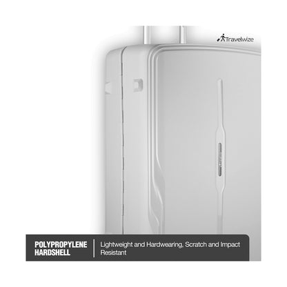 Travelwize Clipper PP 3Pc 4-Wheel Spinner Luggage Set Nardo Grey