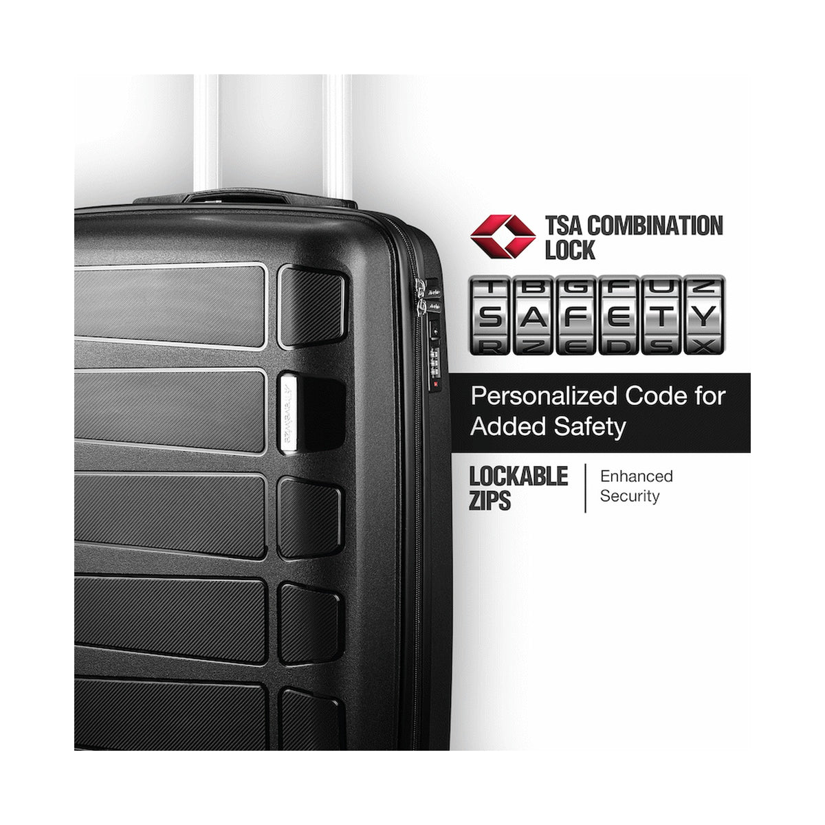 Travelwize Tourer PP 55cm 4-wheel Spinner Luggage Black