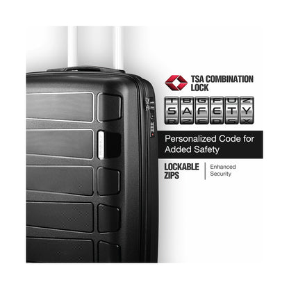 Travelwize Tourer PP 55cm 4-wheel Spinner Luggage Black