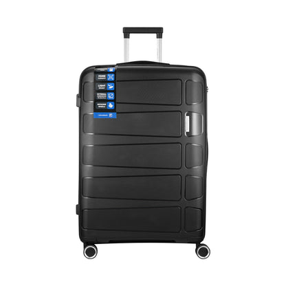 Travelwize Tourer PP 75cm 4-wheel Spinner Luggage Black