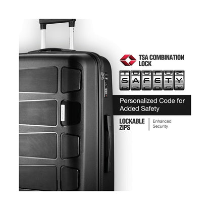 Travelwize Tourer PP 75cm 4-wheel Spinner Luggage Black