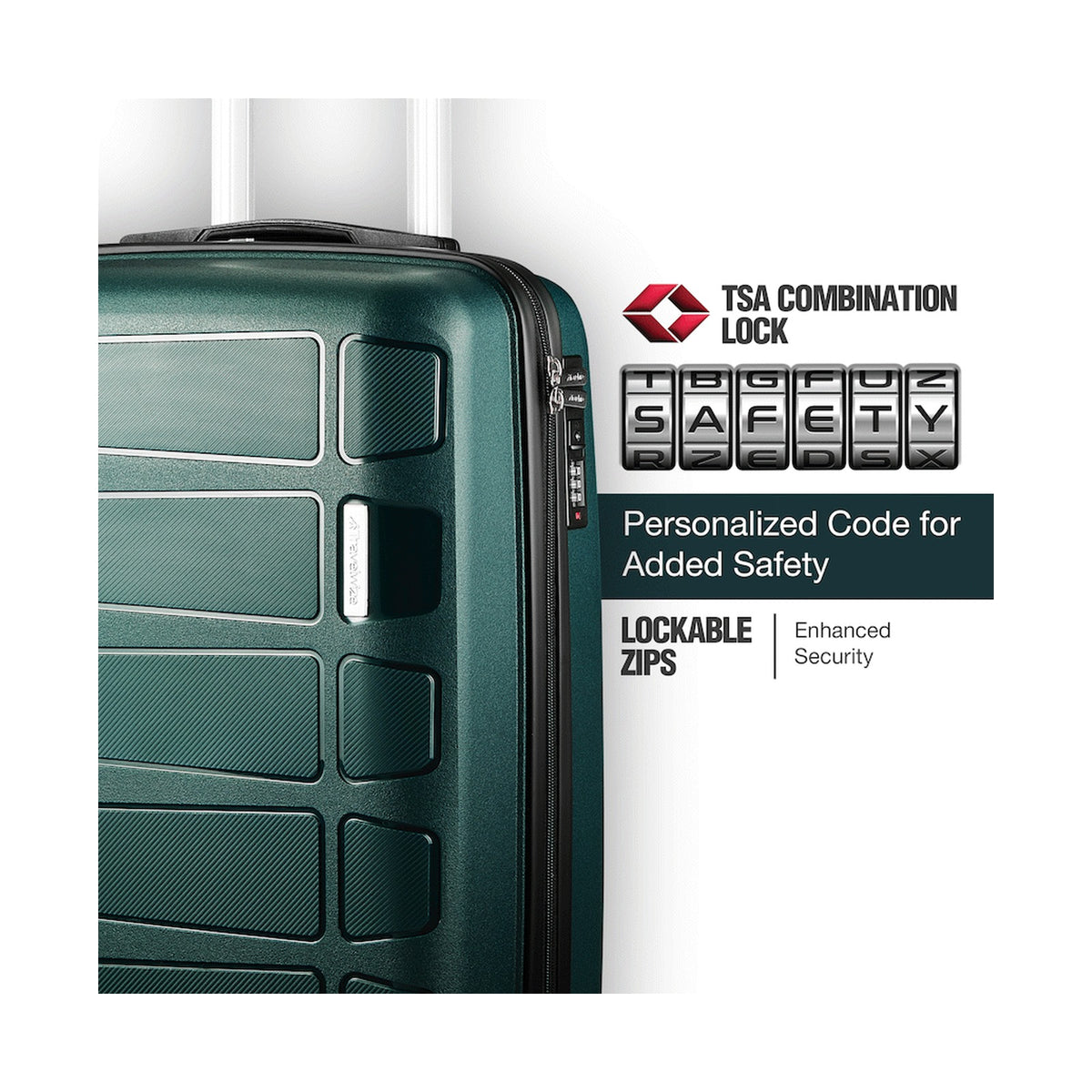 Travelwize Tourer PP 3Pc 4-wheel Spinner Luggage Set Petrol