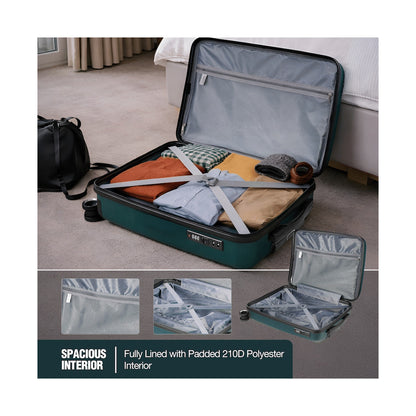 Travelwize Tourer PP 3Pc 4-wheel Spinner Luggage Set Petrol