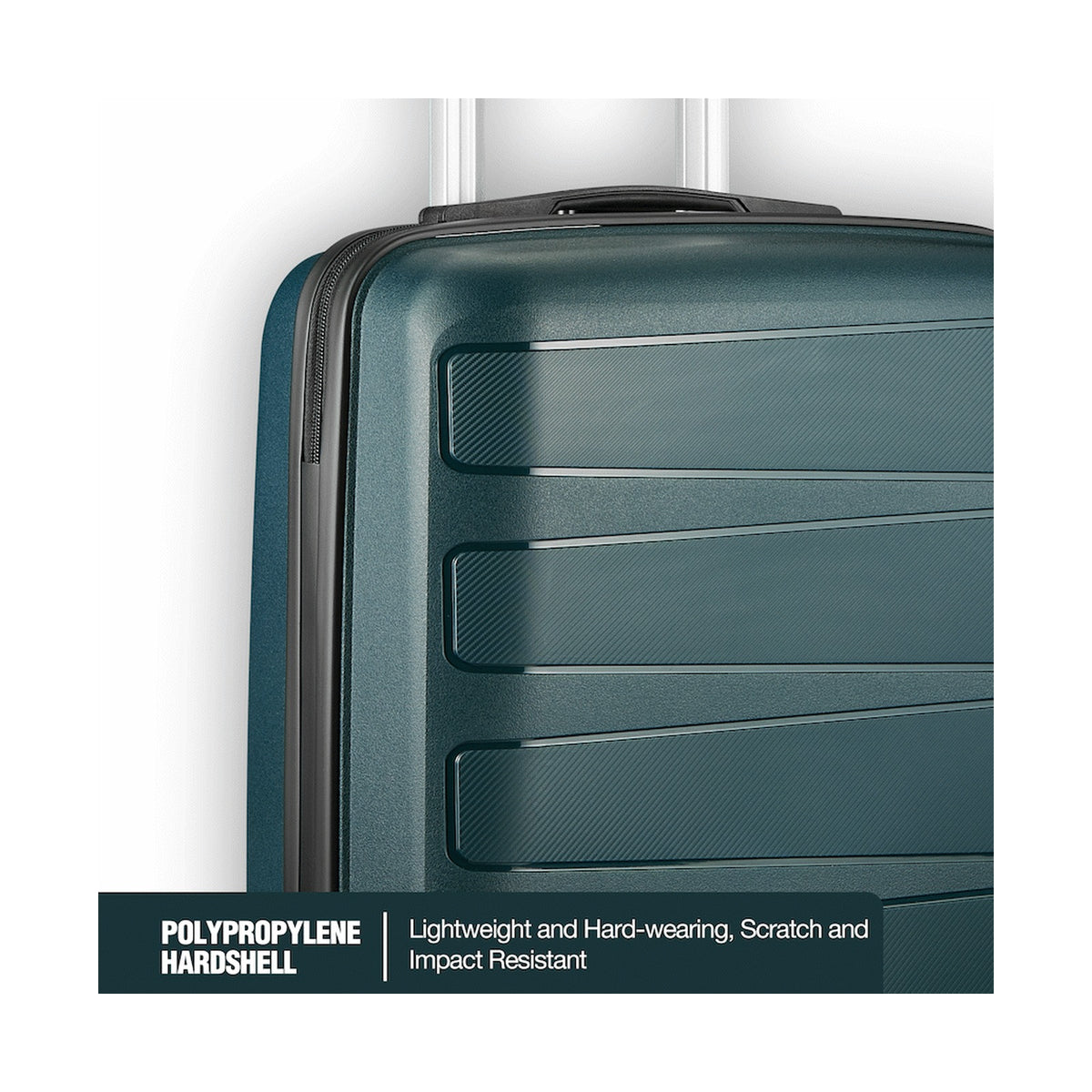 Travelwize Tourer PP 3Pc 4-wheel Spinner Luggage Set Petrol