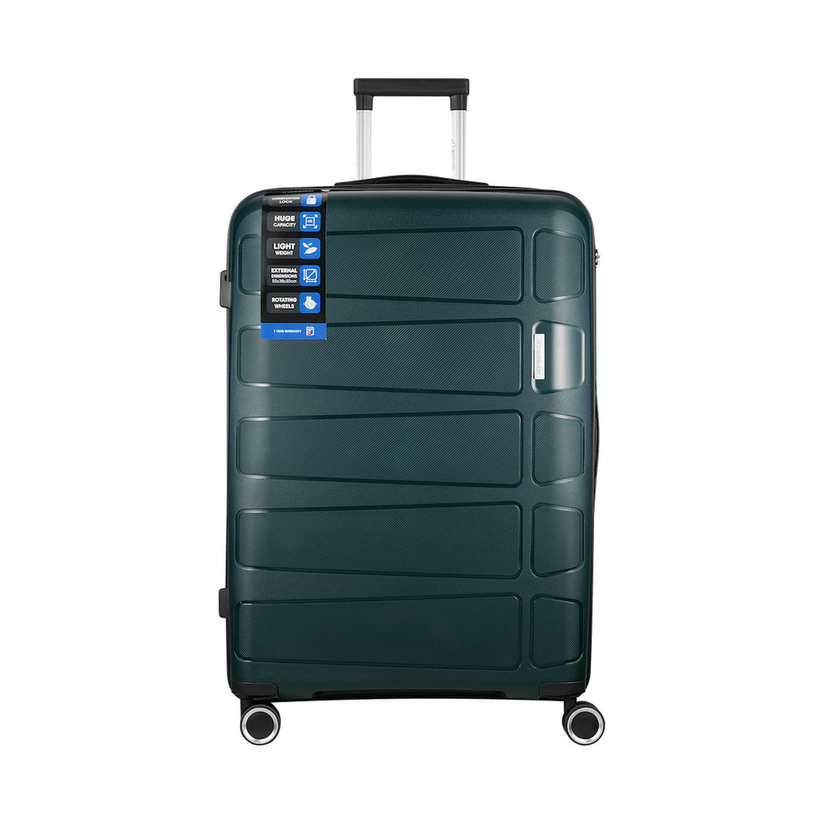 Travelwize Tourer PP 75cm 4-wheel Spinner Luggage Petrol