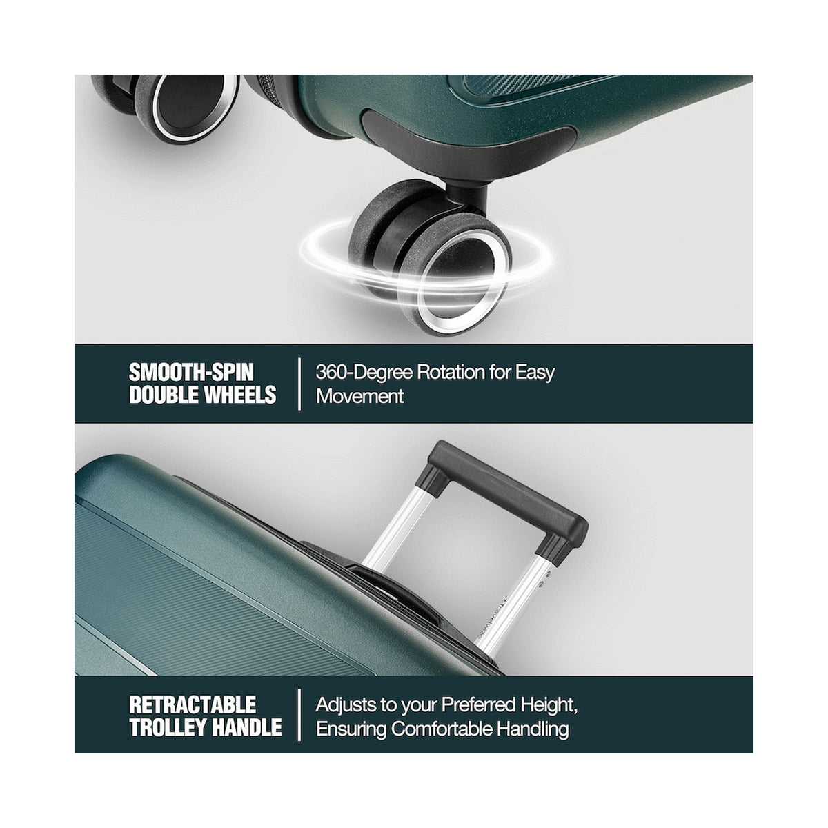 Travelwize Tourer PP 75cm 4-wheel Spinner Luggage Petrol