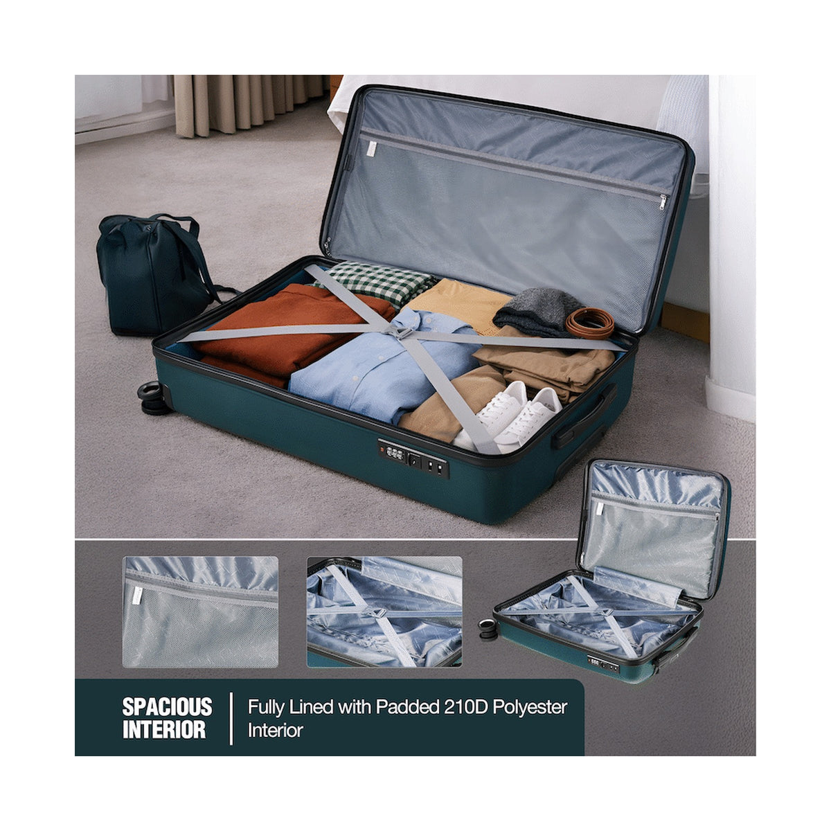 Travelwize Tourer PP 75cm 4-wheel Spinner Luggage Petrol