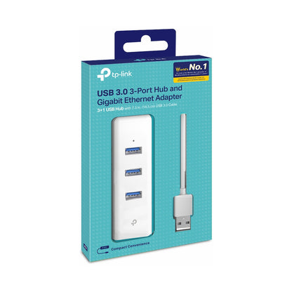 TP-Link UE330 USB 3.0 to Gigabit Ethernet Network Adapter with 3-Port USB 3.0 Hub