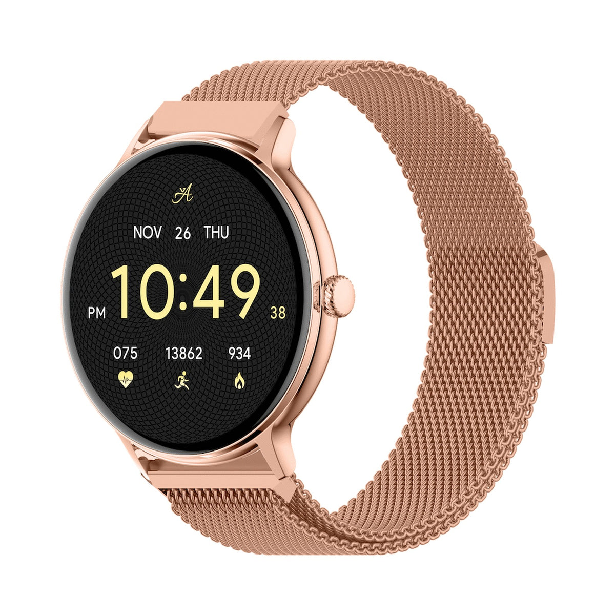 Volkano Ayla Collection Smartwatch with Extra Silicone Strap - Gold